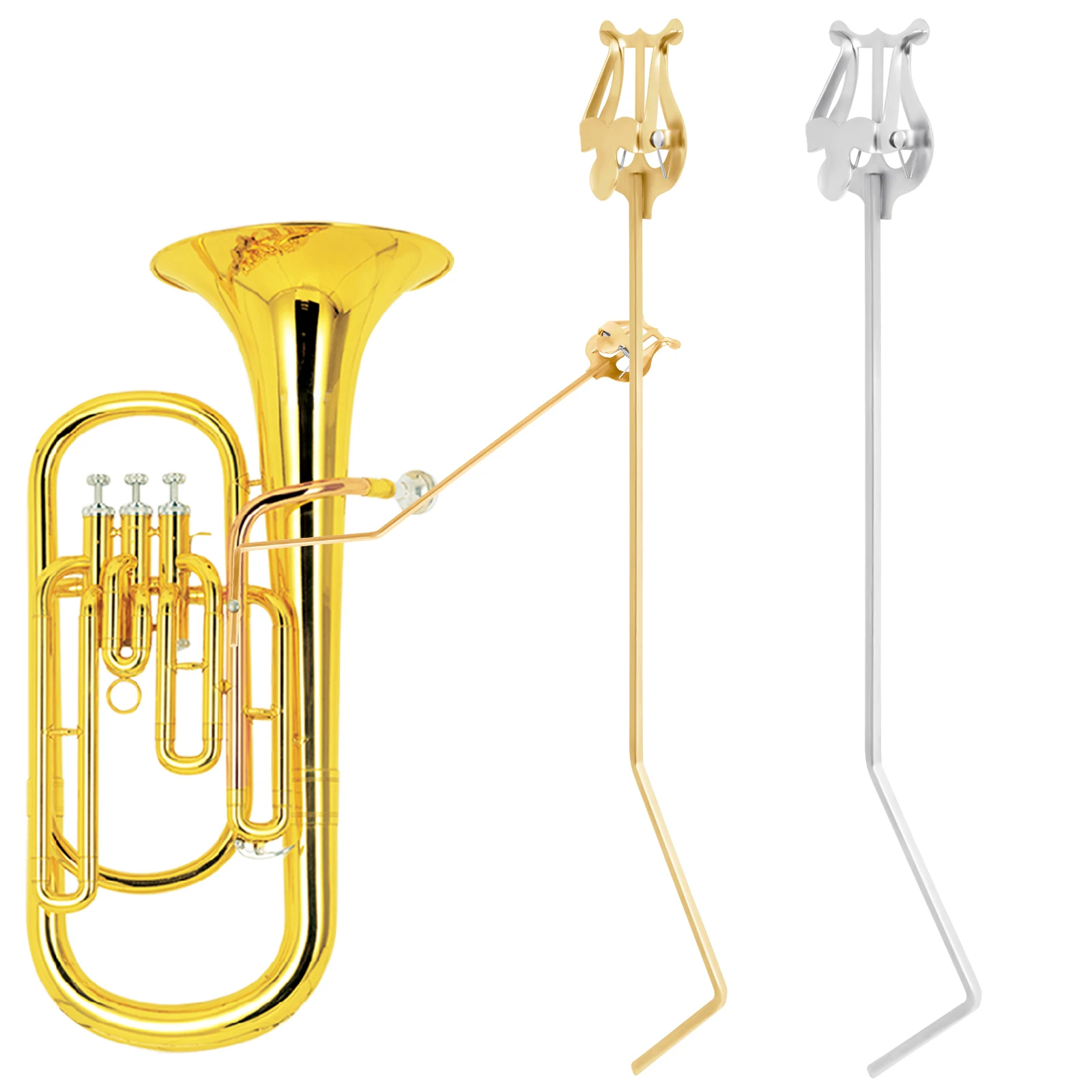 음악 스탠드 스탠딩 키 튜바 테너 혼 휴대용 금속 음악 - Musical Instrument Horn 리뷰 및 가격