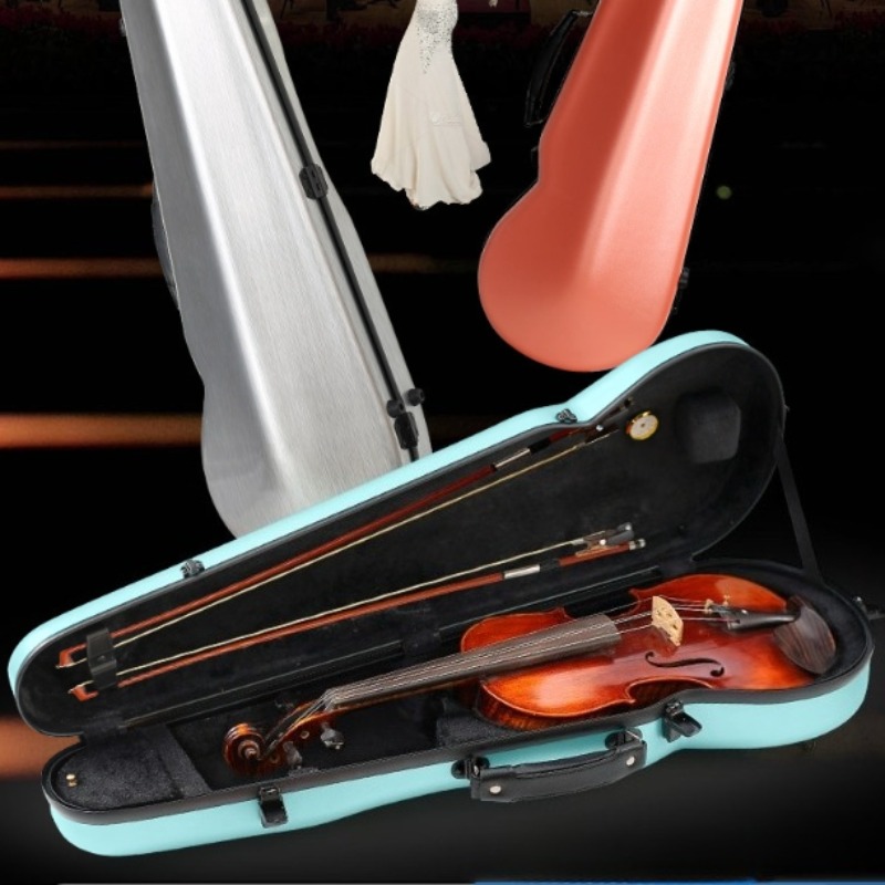 탄소 섬유 바이올린 케이스 안티 드롭 충돌 방지 보호  - Musical Instrument Veena 리뷰 및 가격