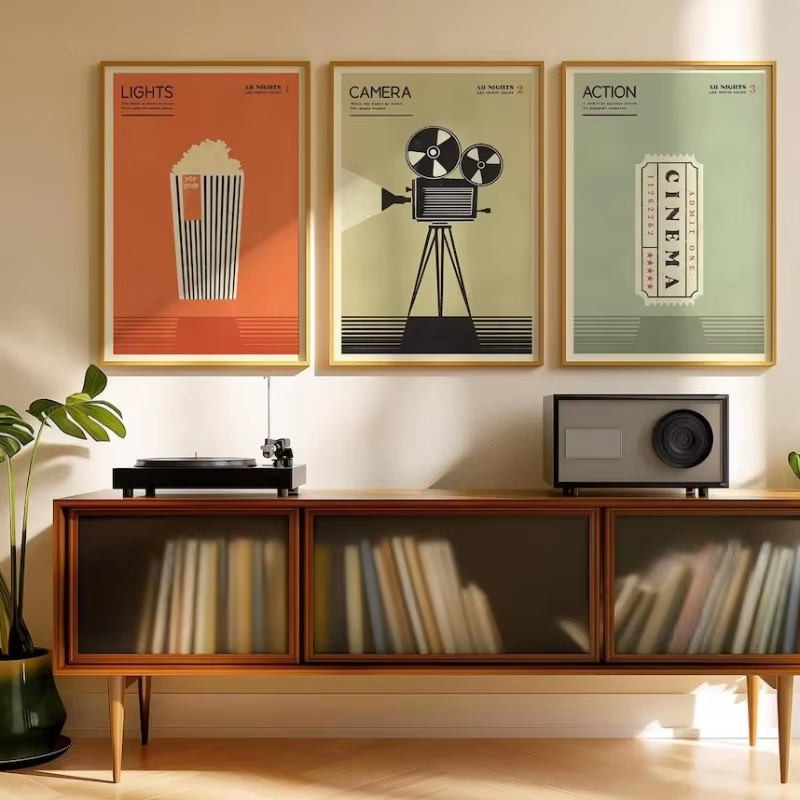복고풍 중세 팝 음악 악기 포스터 |   90년대 패션 - Musical Instrument Image 리뷰 및 가격