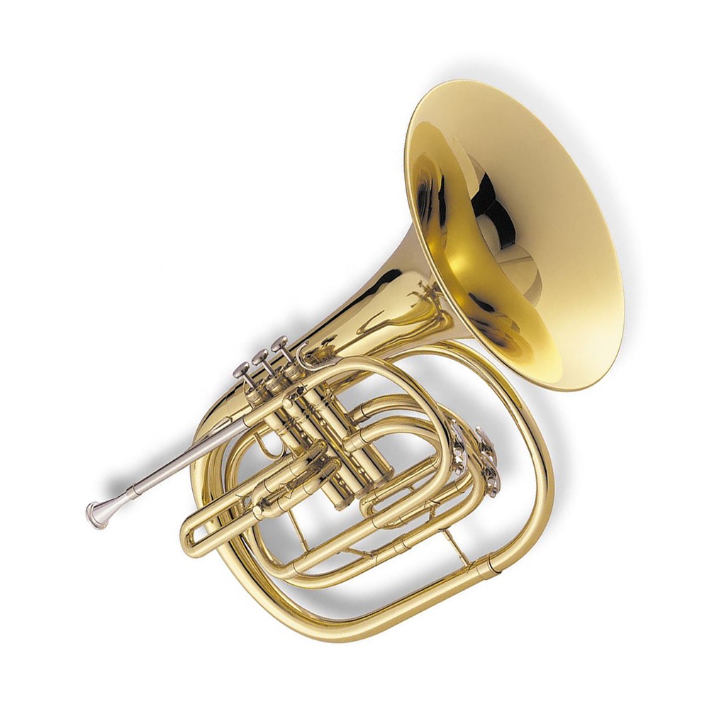 Bb 골드 래커 마감 마칭 프렌치 호른, 아마추어 학생 - Musical Instrument Horn 리뷰 및 가격