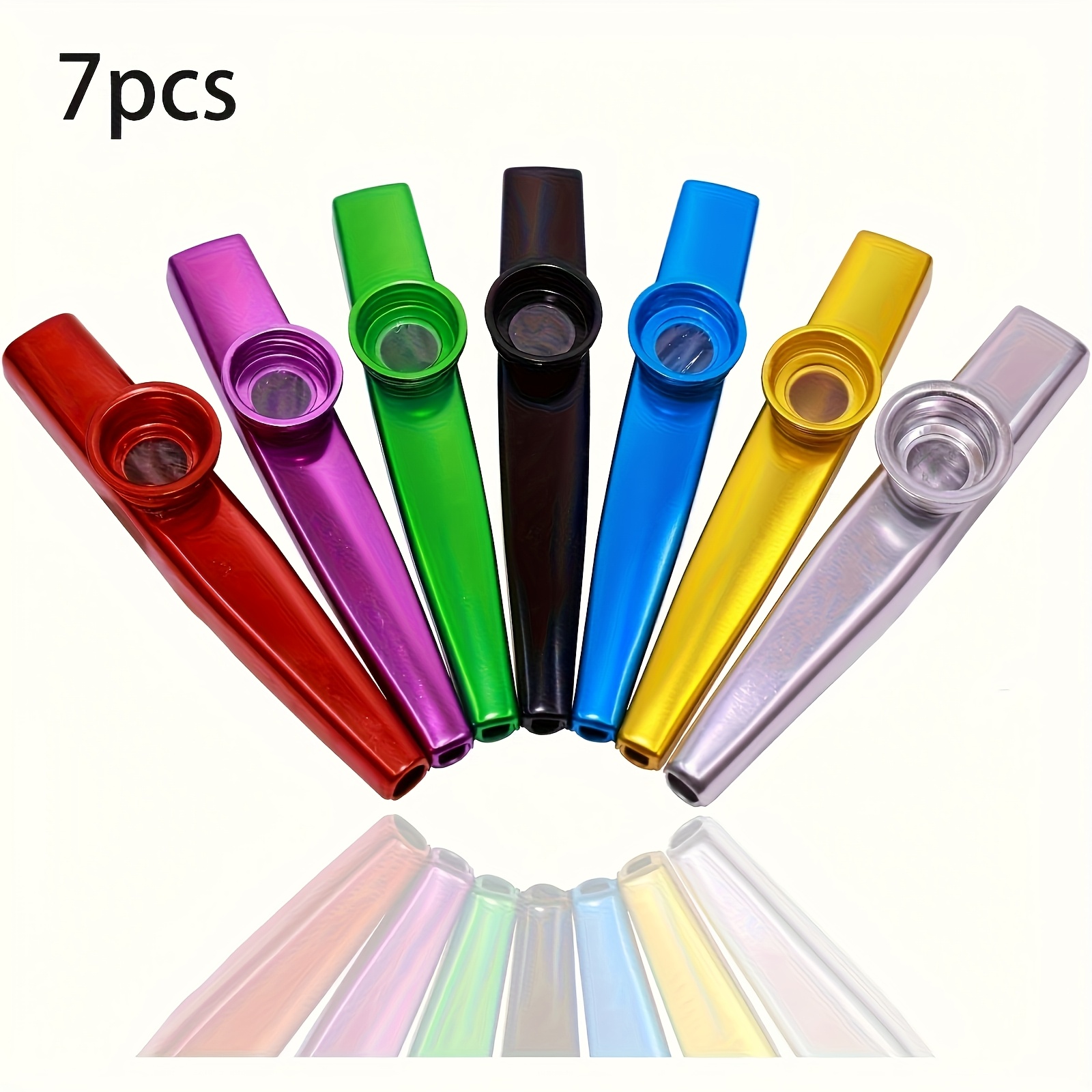 7pcs 메탈 카주 심플 디자인 초경량 카주 초보자용  - Musical Instrument Veena 리뷰 및 가격