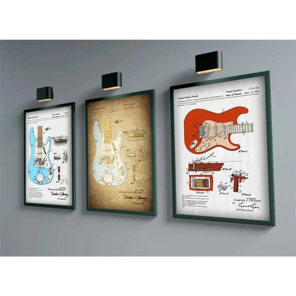 일렉트릭 기타 해부학 포스터, 첼로 어쿠스틱 재즈, 깁 - Musical Instrument Image 리뷰 및 가격