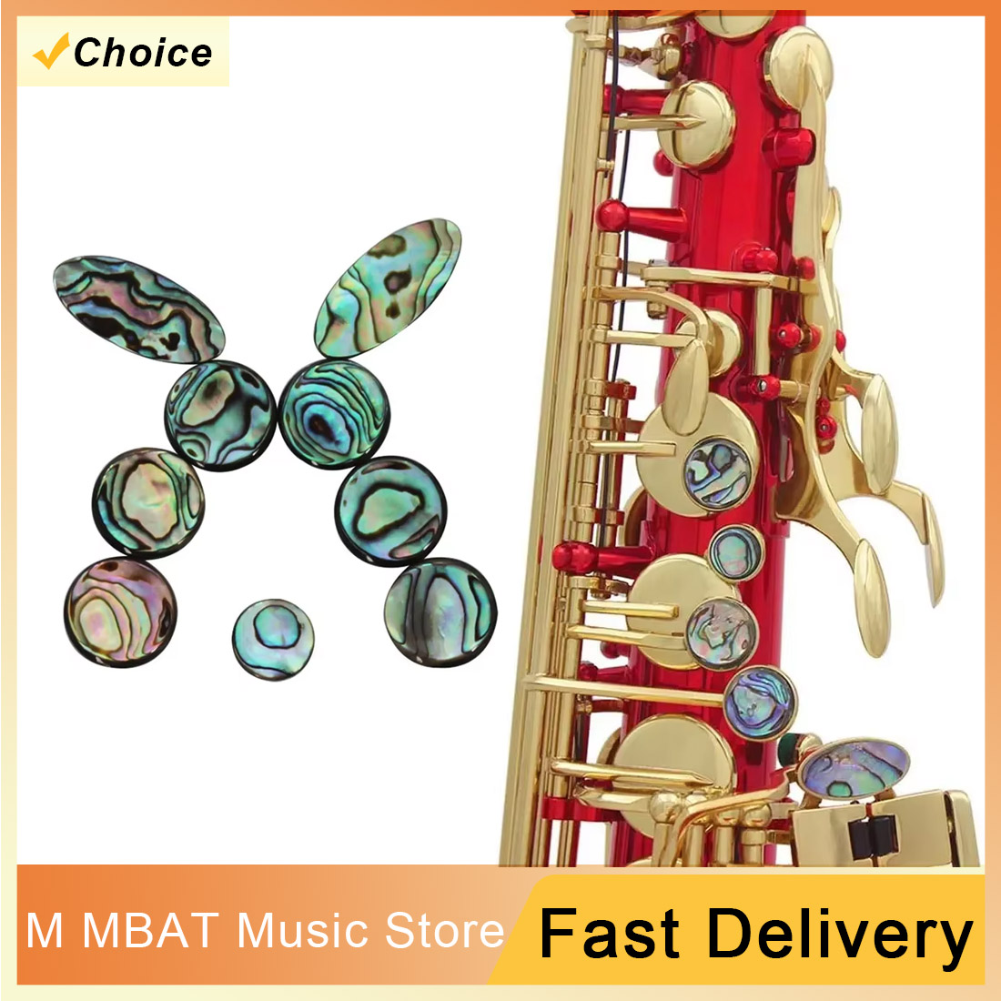 M MBAT 전복 껍질 색소폰 키 악기 버튼 목관악기  - Musical Instrument Oboe 리뷰 및 가격
