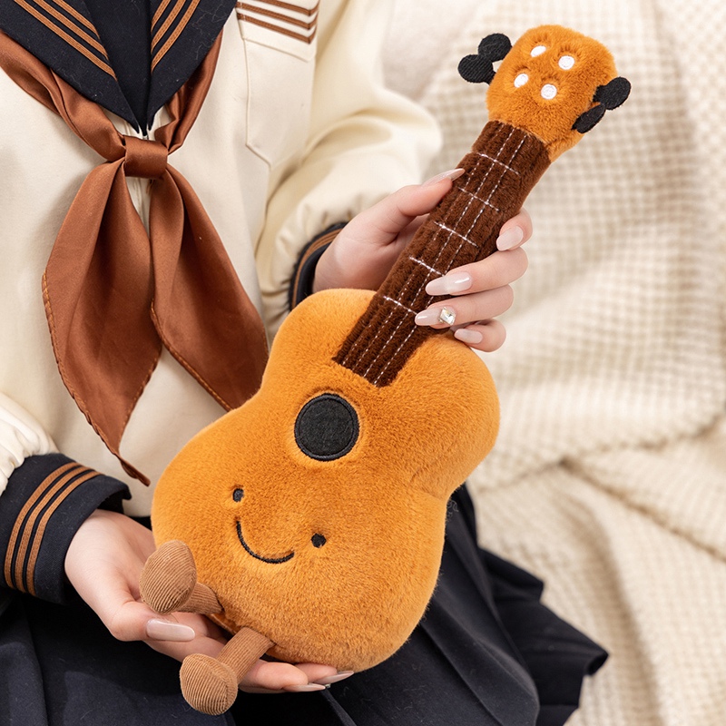 귀여운 뮤지컬 플러시 장난감 부드러운 바이올린 30cm - Musical Instrument Veena 리뷰 및 가격