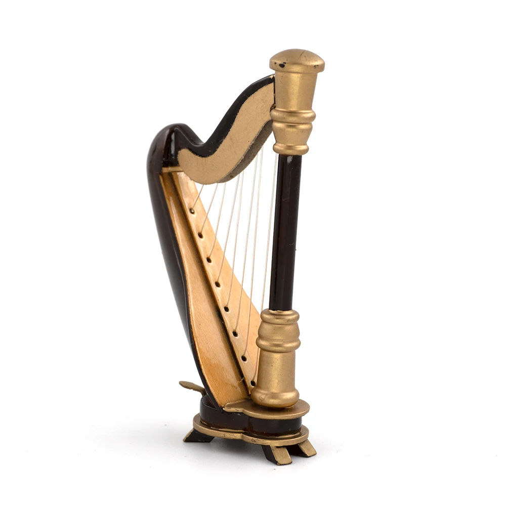 소형 나무 하프 모델 미니 하프 악기 1/12 인형 집 - Musical Instrument Harp 리뷰 및 가격
