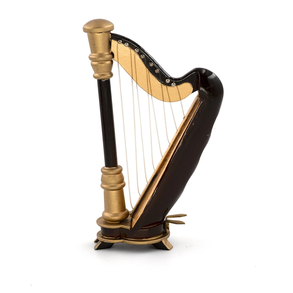 소형 나무 하프 모델 미니 하프 악기 1/12 인형 집 - Musical Instrument Harp 리뷰 및 가격
