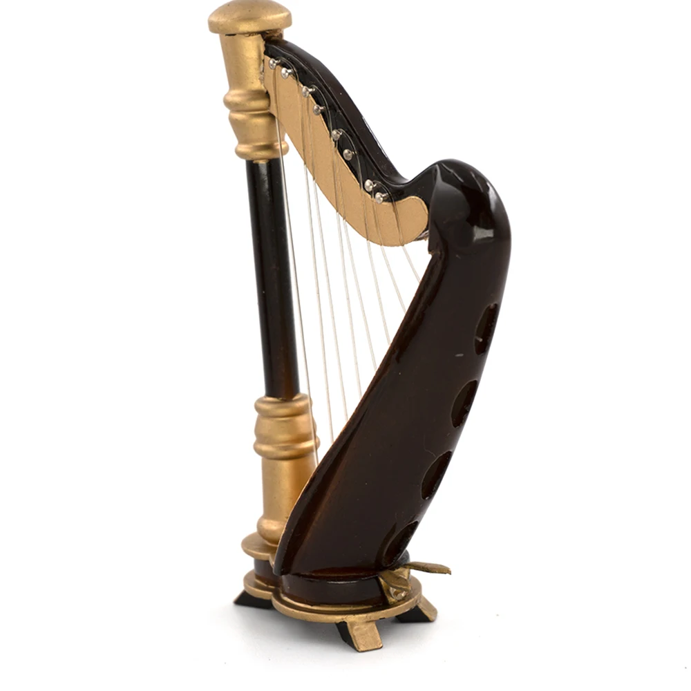 소형 나무 하프 모델 미니 하프 악기 1/12 인형 집 - Musical Instrument Harp 리뷰 및 가격