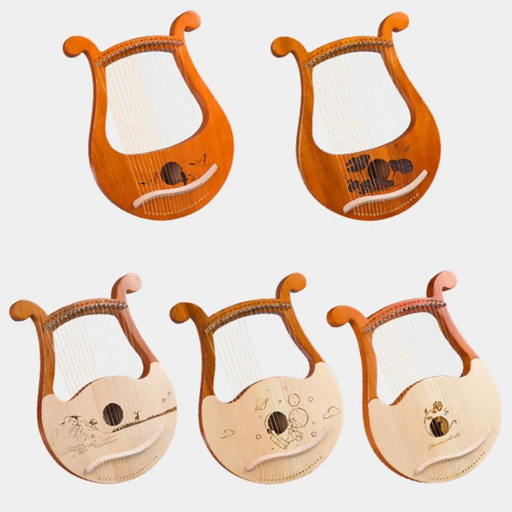 고품질 19줄 라이어 하프 마호가니 악기 여분의 줄과  - Musical Instrument Harp 리뷰 및 가격