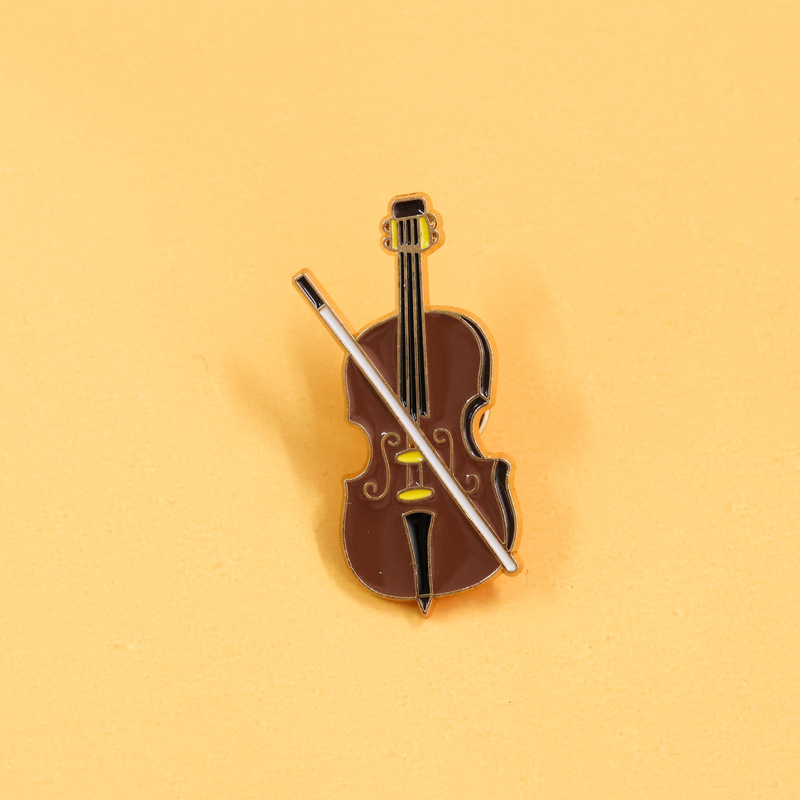 만화 바이올린 에나멜 핀 배지 다크 브라운 첼로 악기, - Musical Instrument Veena 리뷰 및 가격